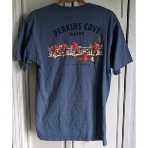 The Duck Company Perkins Cove, ME "Beware: Lobster Dropping" Mens Large T-Shirt